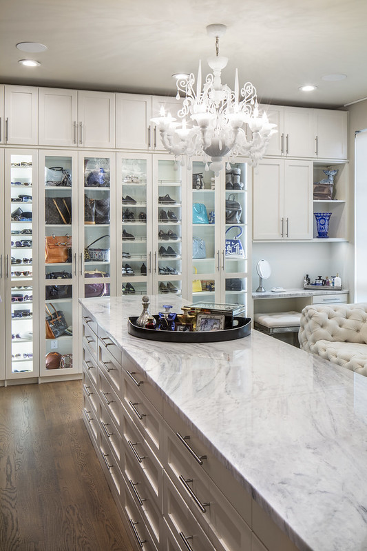 Custom walk-in closet.